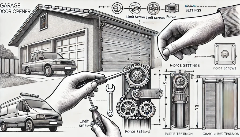 how to adjust garage door opener