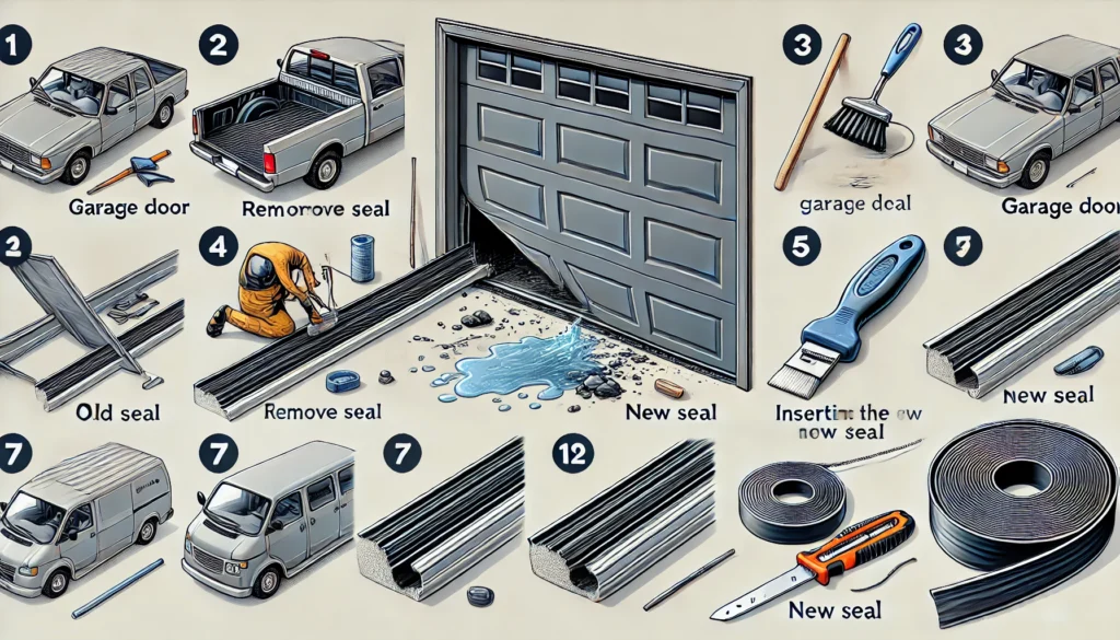 how to replace garage door bottom seal