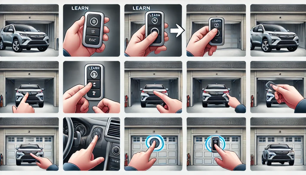 how to sync garage door opener to car