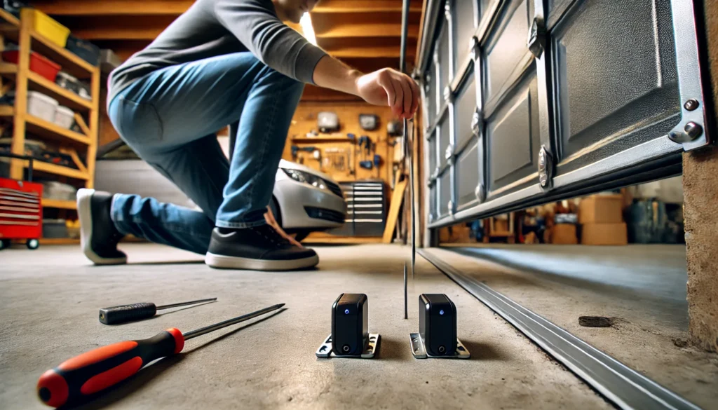 how to adjust garage door sensors